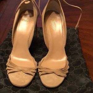 Gucci bamboo wedge heel